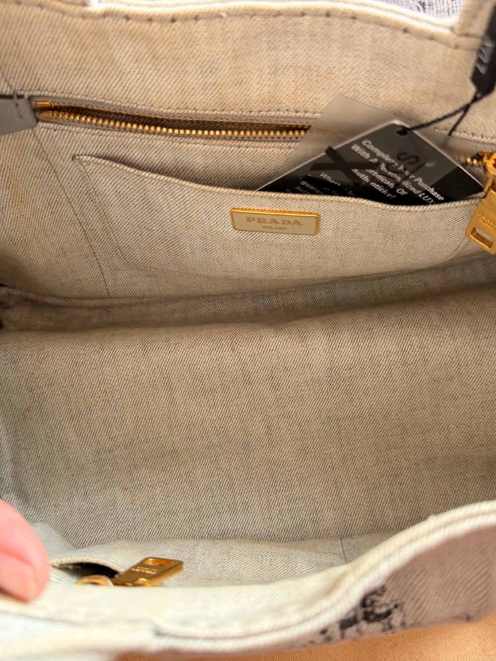 Authentic Project Prada Denim Tote with Gold Hardware - Picture 4 of 14